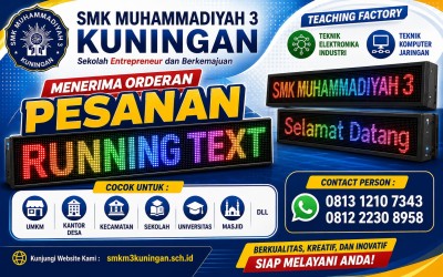 TEI dan TKJ buka Orderan Running Teks